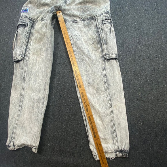 Maneuvers Vintage Grunge Women Size 18 Acid Wash Cargo Utility Pants Distressed - Picture 11 of 15